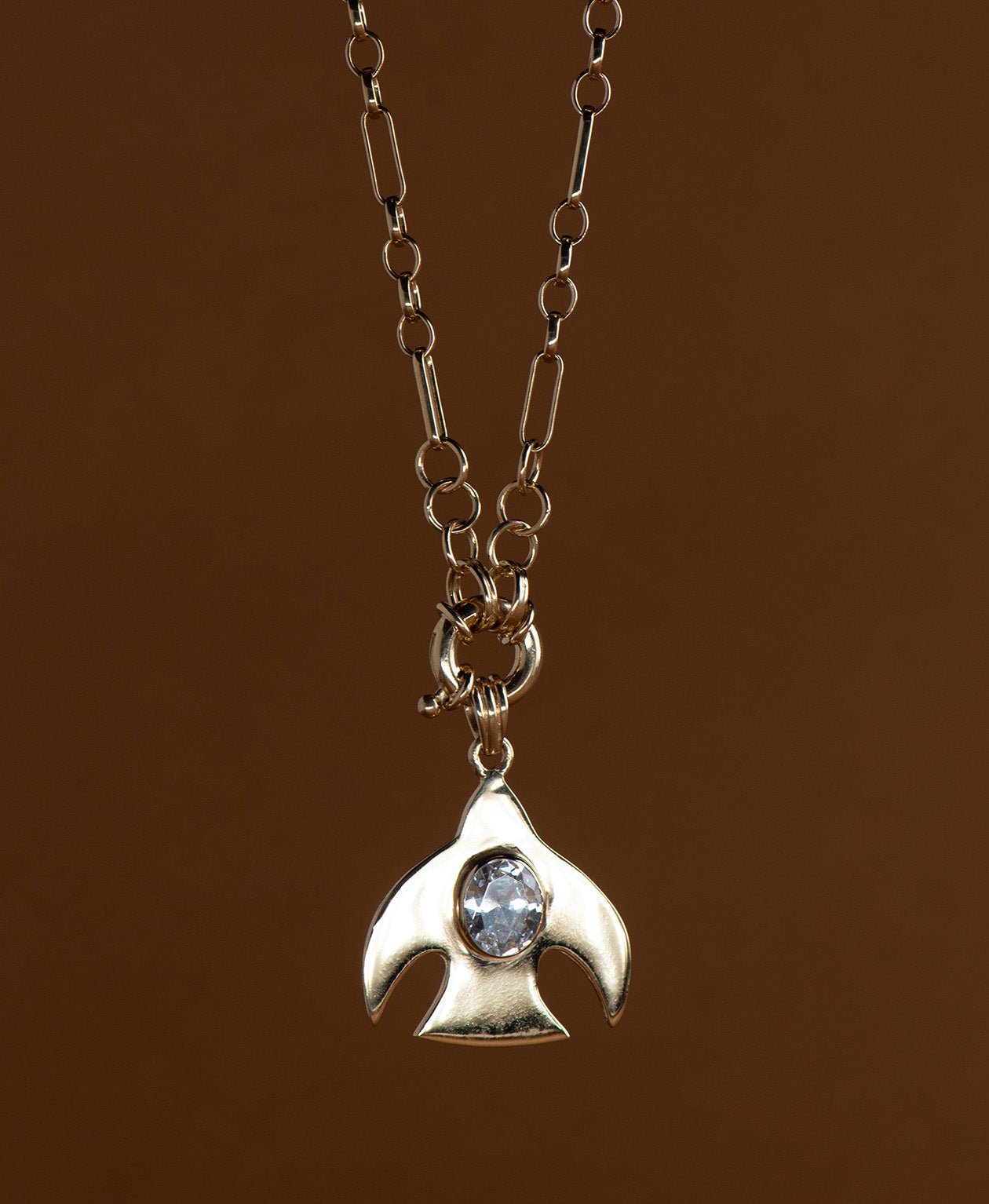 Moonbird Charm - 22k Gold Vermeil, Cubic Zirconia