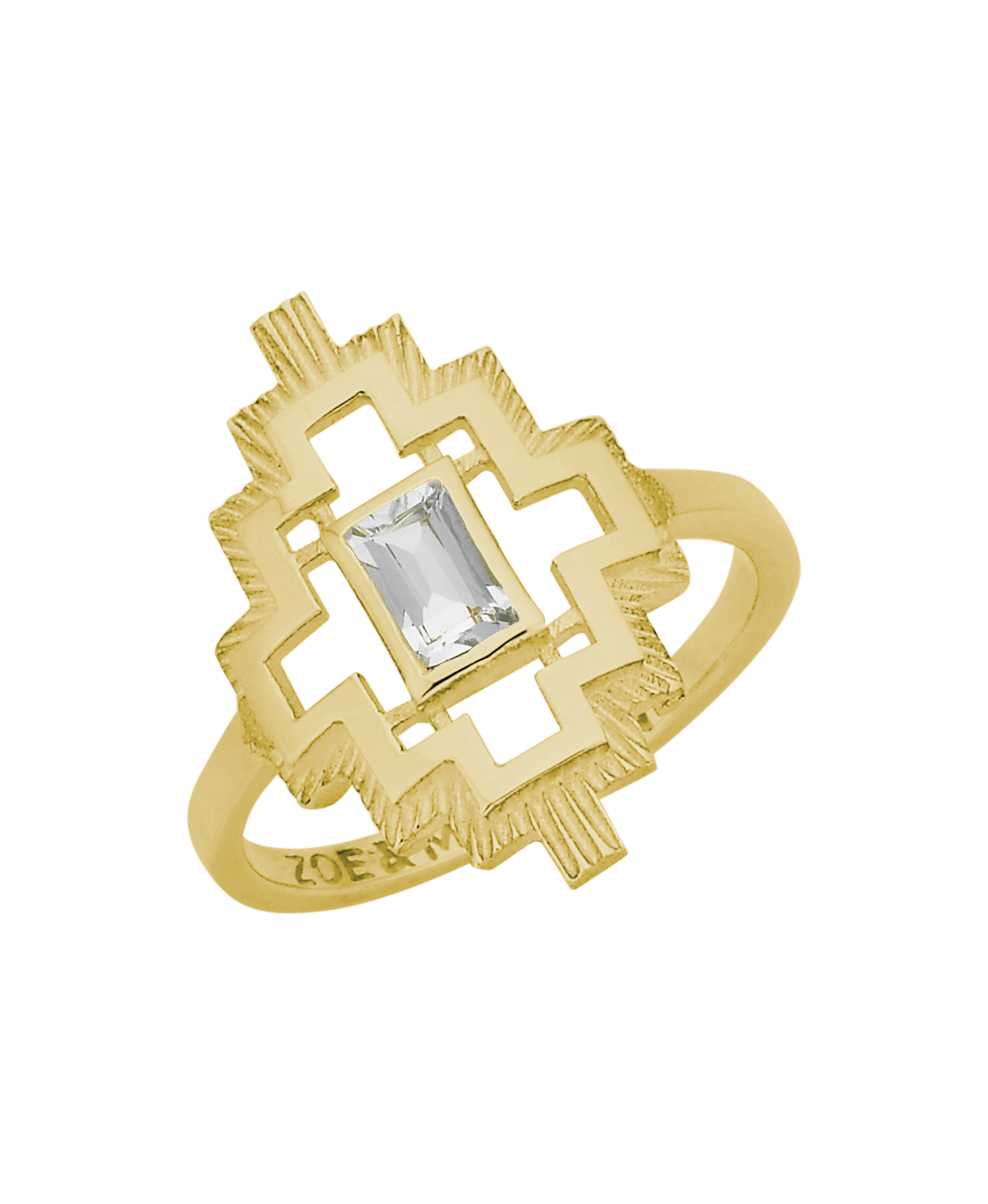 Munay Ring - 22k Gold Vermeil, Aquamarine