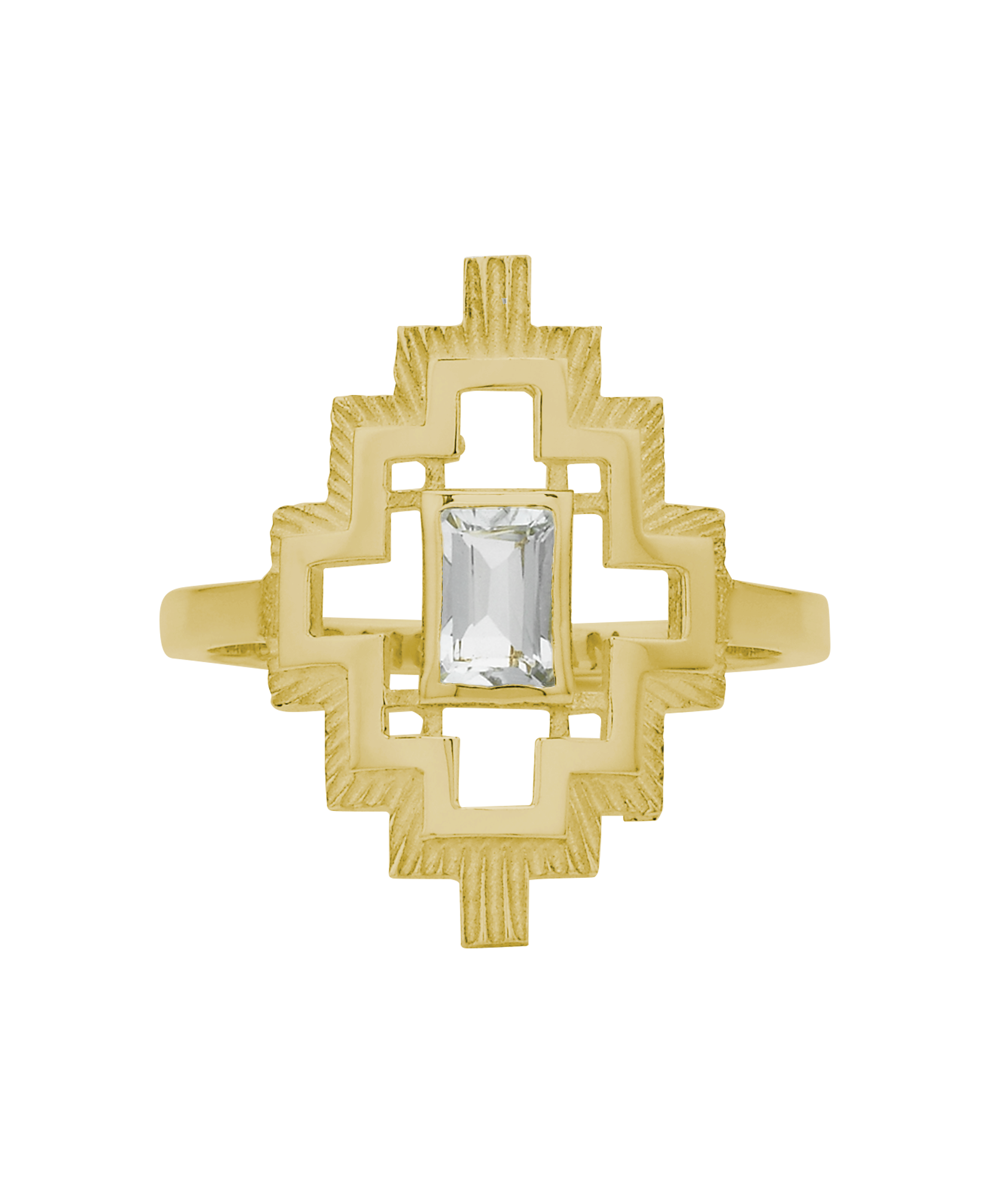 Munay Ring - 22k Gold Vermeil, Aquamarine