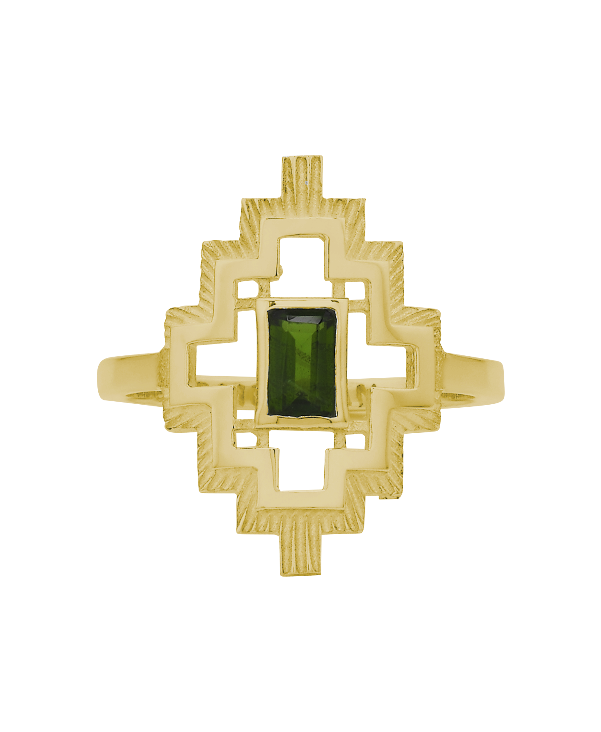 Munay Ring - 22k Gold Vermeil, Chrome Diopside
