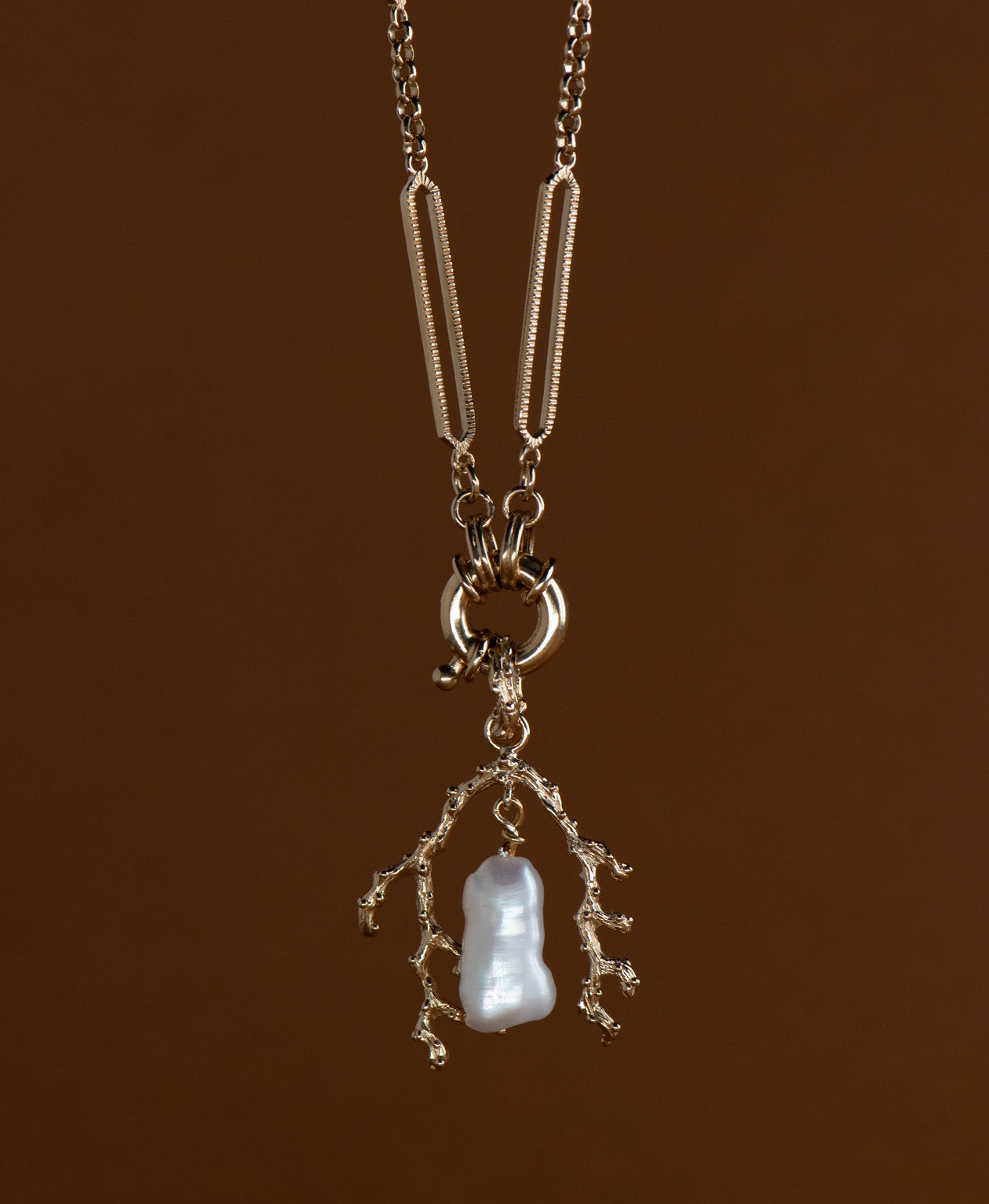 Mutiara Charm - 22k Gold Vermeil, Baroque Pearl