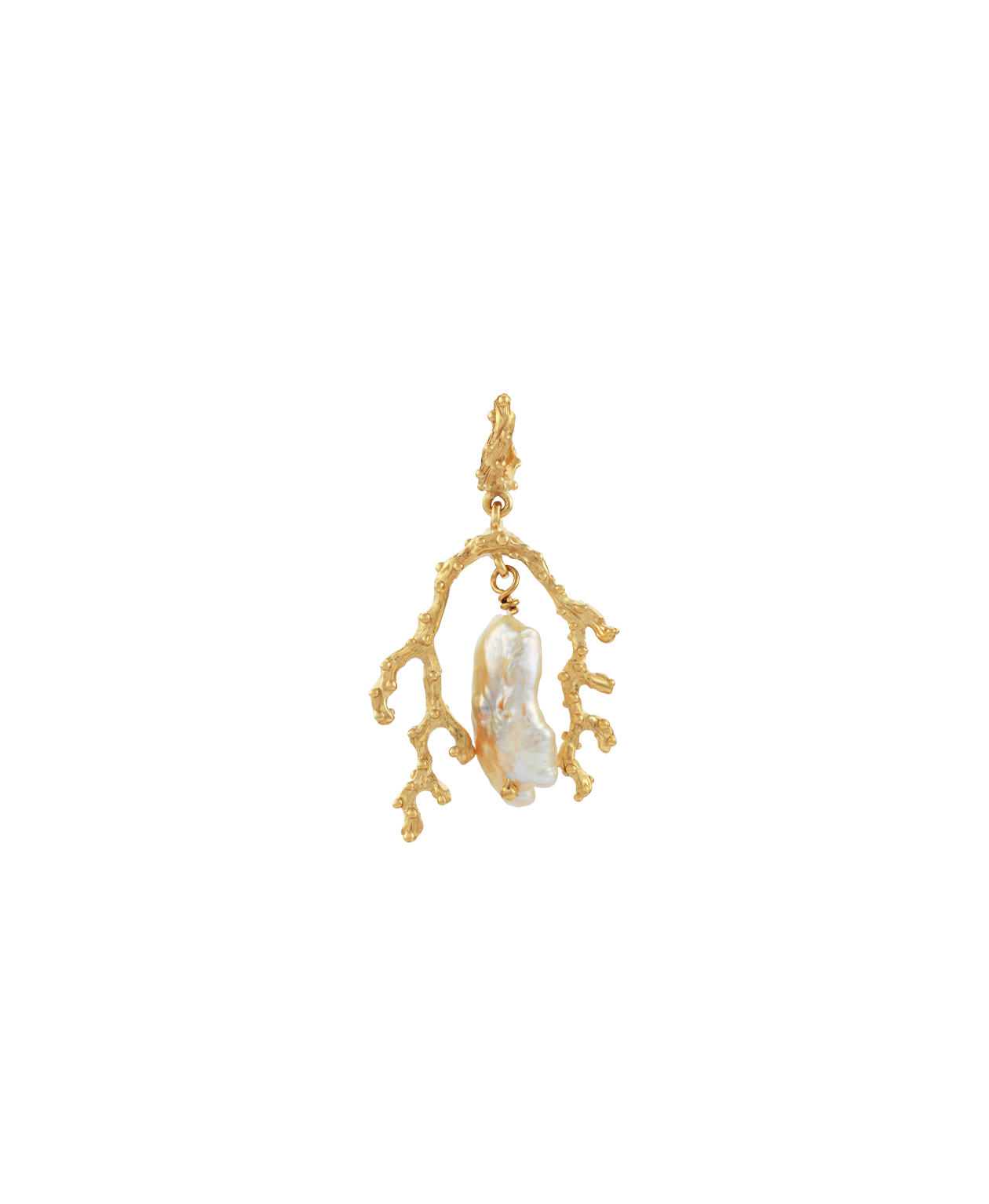 Mutiara Charm - 22k Gold Vermeil, Baroque Pearl