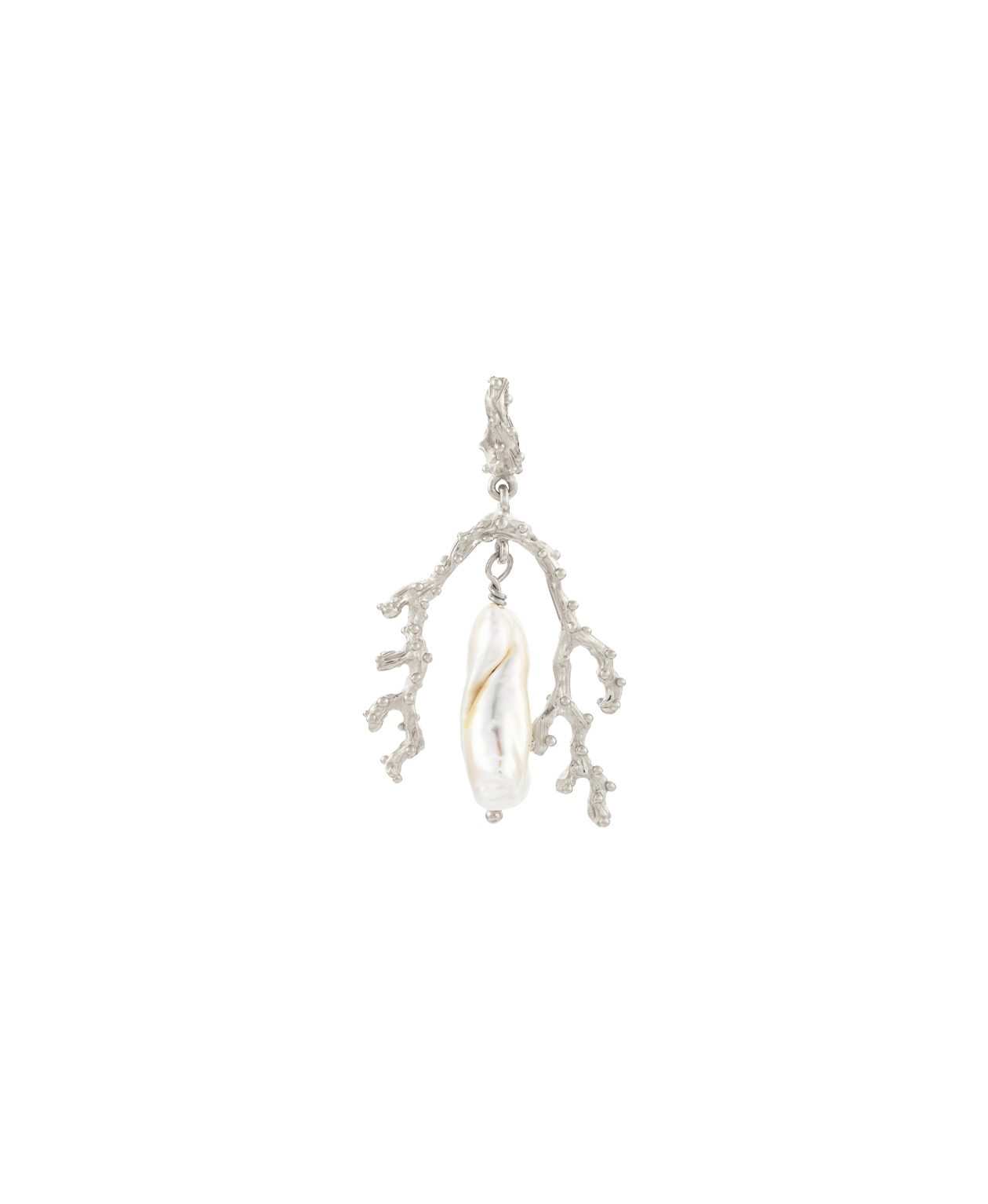 Mutiara Charm - 925 Sterling Silver, Baroque Pearl