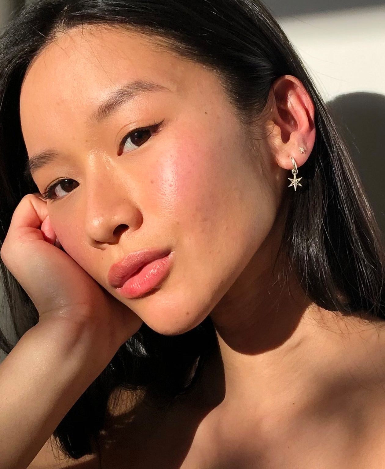 No Star Like Thee Studs - 925 Sterling Silver, White Zircon