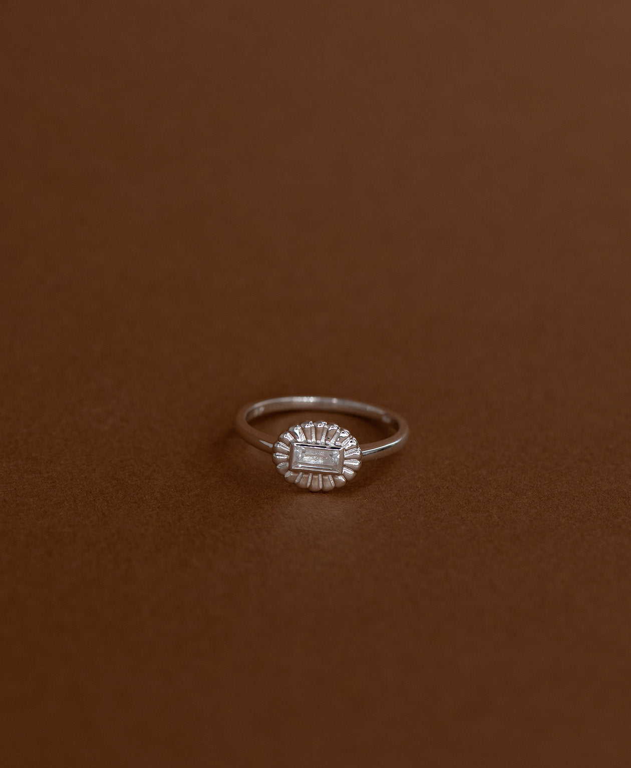 Odette Ring - 925 Sterling Silver, White Topaz