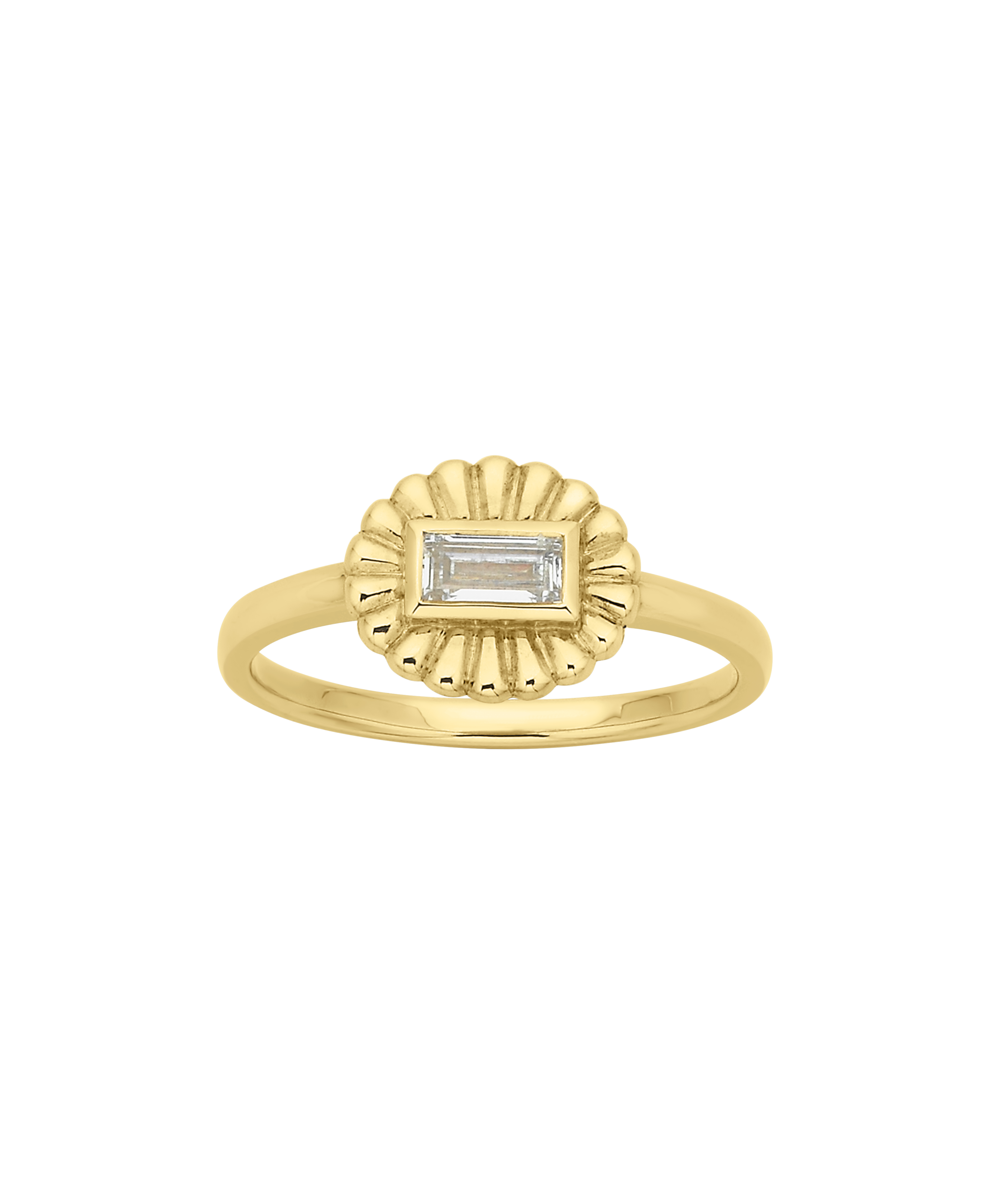 Odette Ring - 22k Gold Vermeil, White Topaz