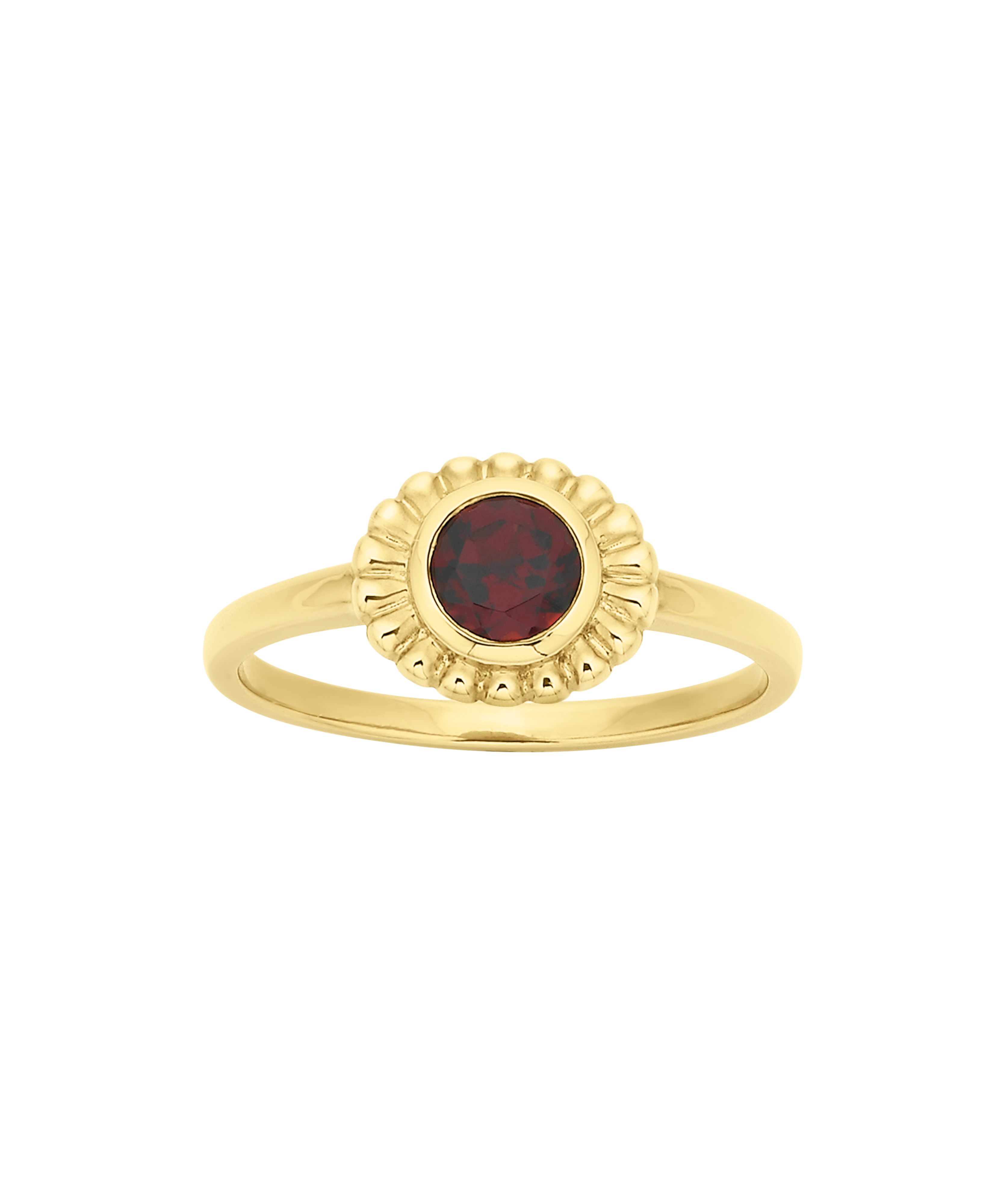 Odette Ring - 22k Gold Vermeil, Garnet