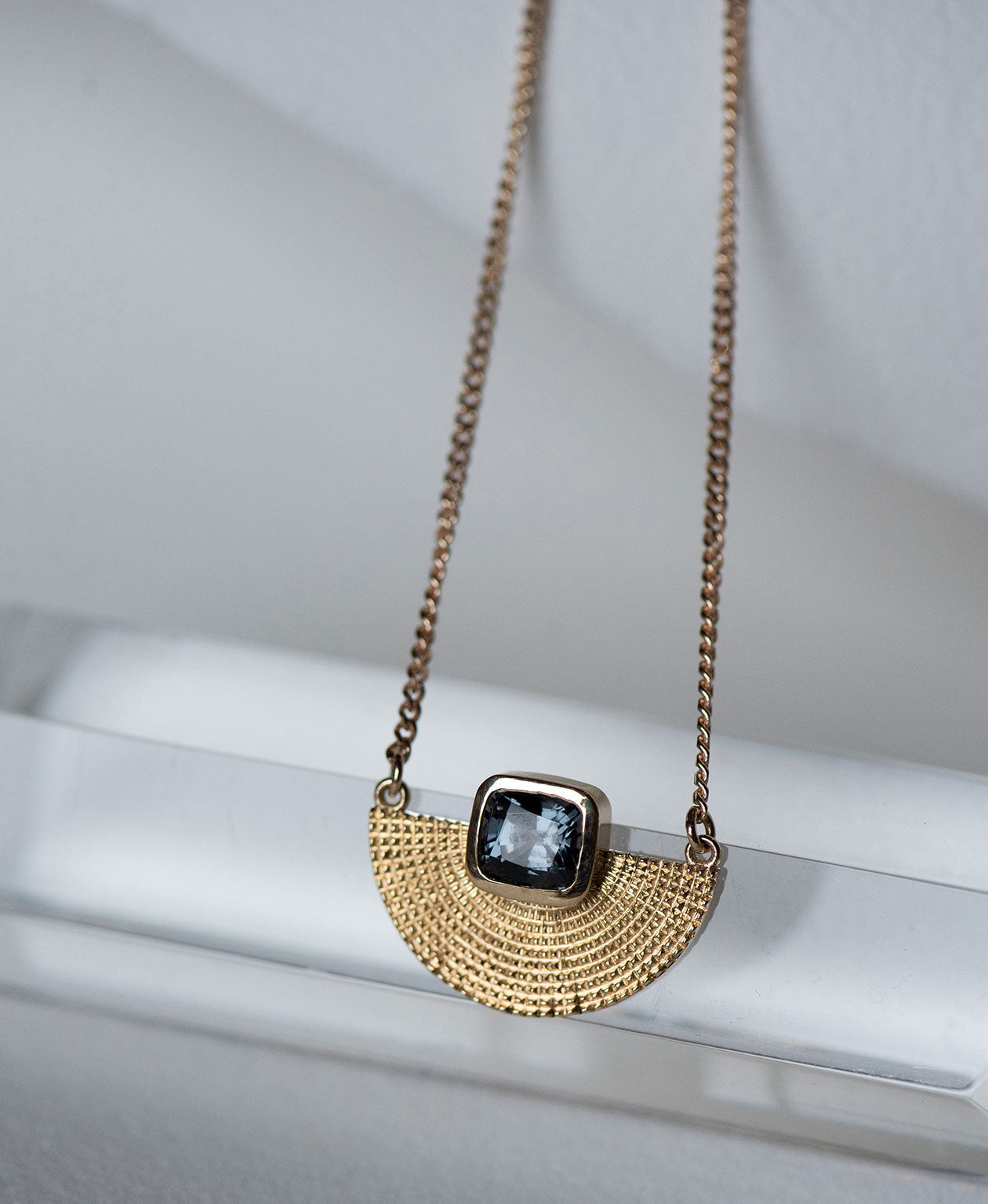 One of a Kind 279 - 9k Yellow Gold, Grey Spinel