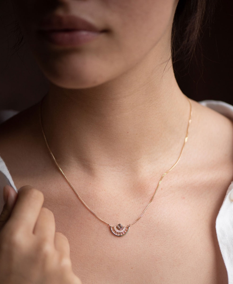 One of a Kind 282 - 9k Yellow Gold, Champagne Diamond