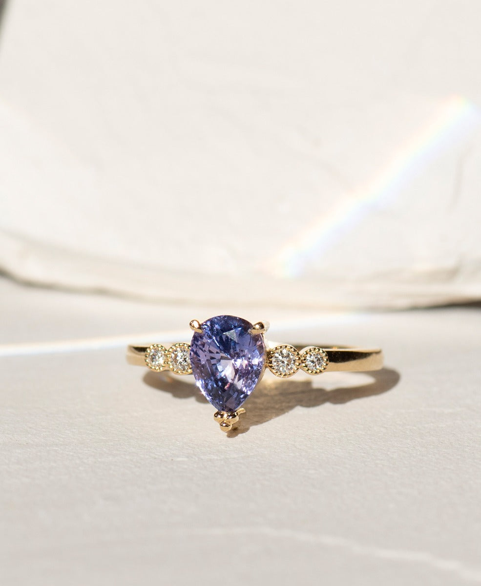 One of a Kind 319 - 18k Yellow Gold, Purple Sapphire