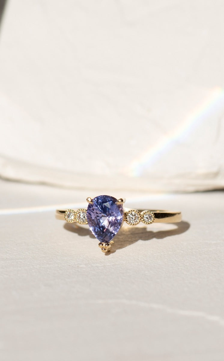 One of a Kind 319 - 18k Yellow Gold, Purple Sapphire