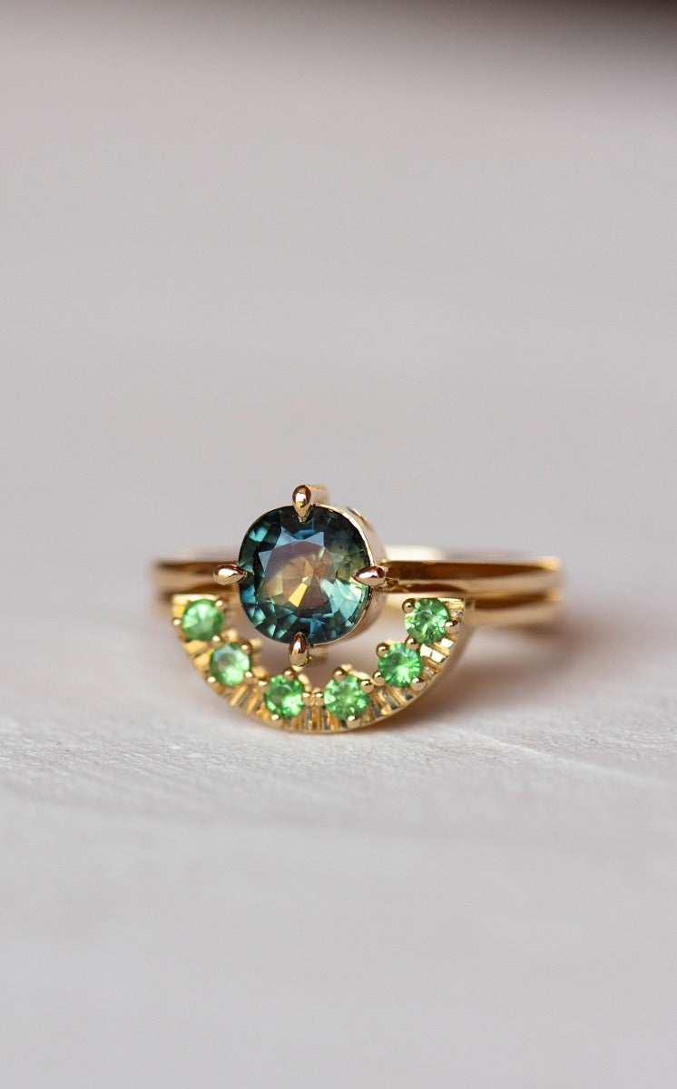 One of a Kind 342 - 18k Yellow Gold, Mermaid Sapphire