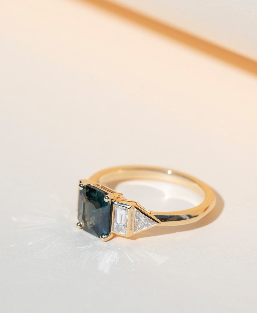 One of a Kind 397 - 18k Yellow Gold, Green Sapphire & Diamond