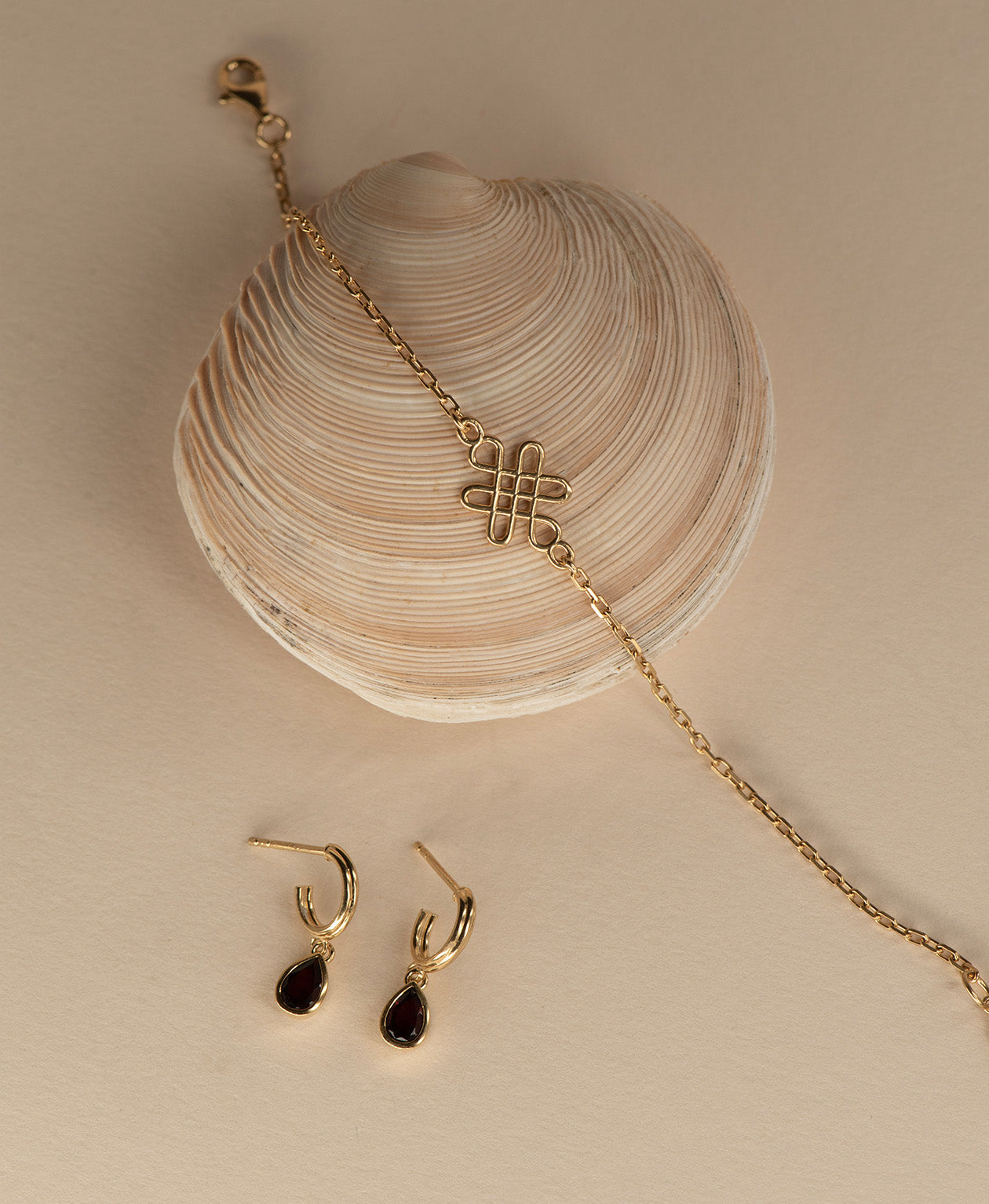 Ophelia Hoops & Eternal Bracelet Gift Set - 22k Gold Vermeil