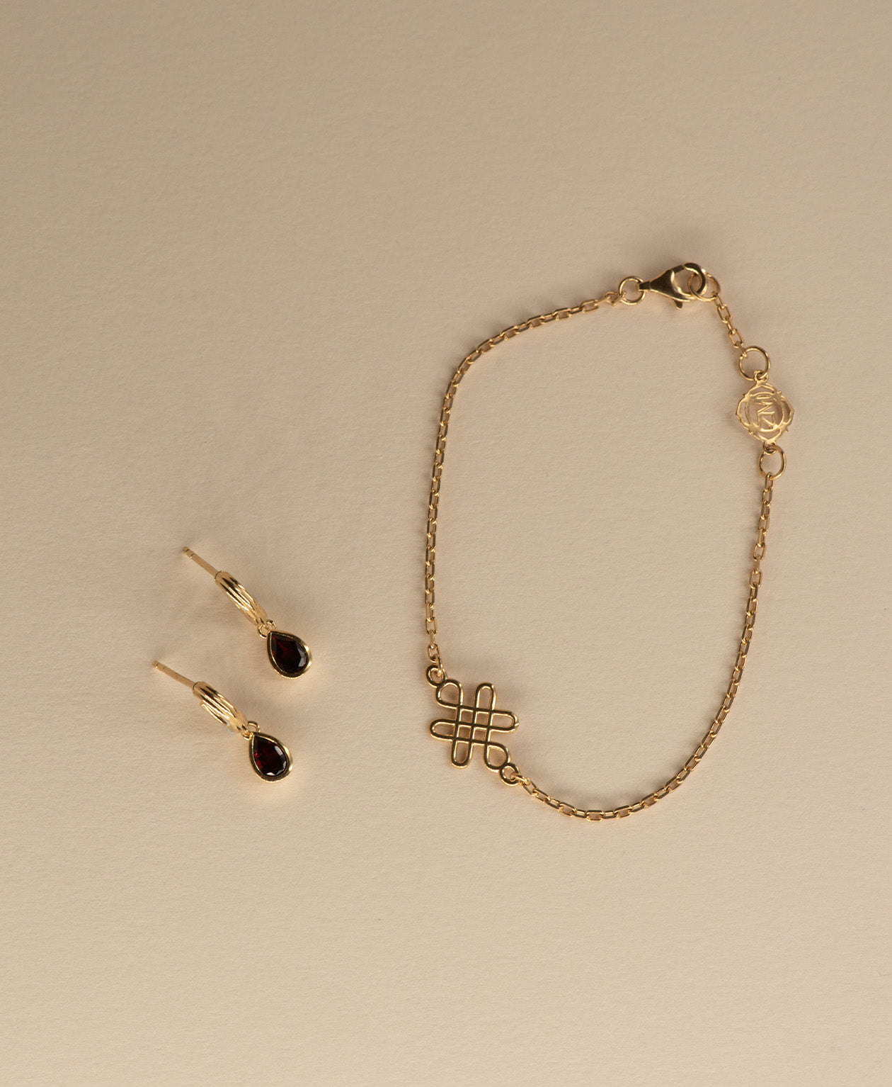 Ophelia Hoops & Eternal Bracelet Gift Set - 22k Gold Vermeil