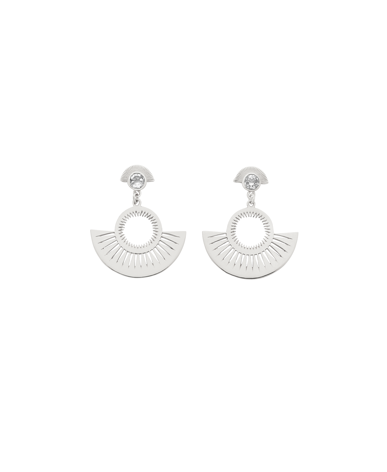 Pocket Full of Sunshine Earrings - 925 Sterling Silver, Aquamarine