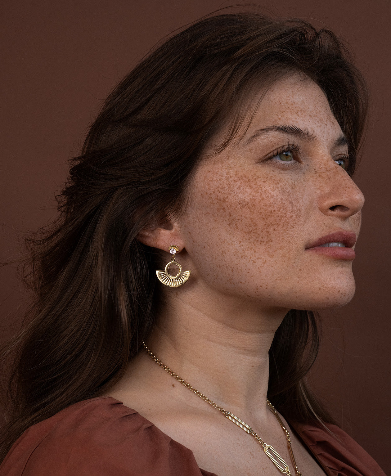 Pocket Full of Sunshine Earrings - 22k Gold Vermeil, Rose Quartz