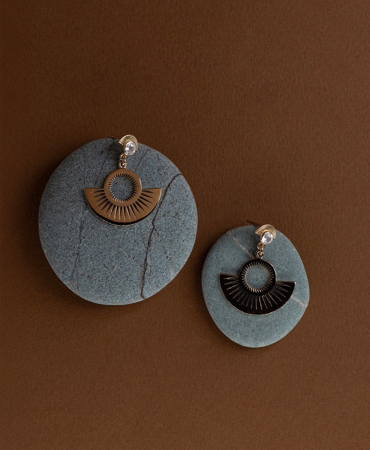 Pocket Full of Sunshine Earrings - 22k Gold Vermeil, Rose Quartz