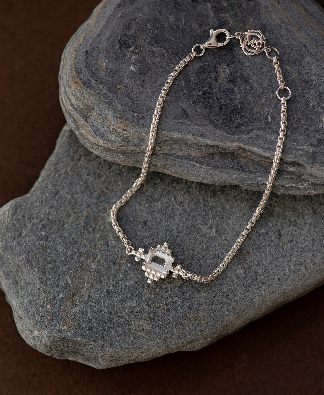 Reya Bracelet - 925 Sterling Silver, White Topaz