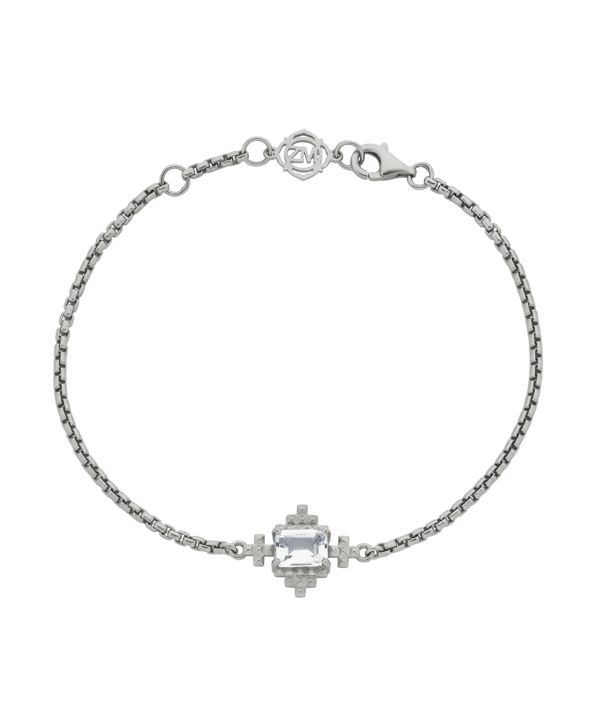 Reya Bracelet - 925 Sterling Silver, White Topaz