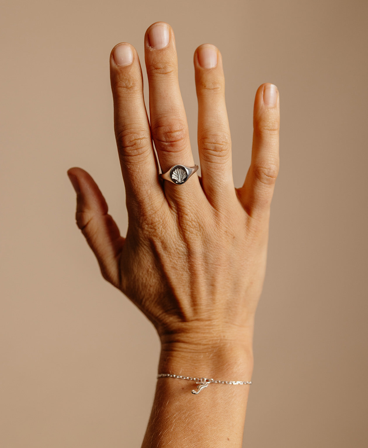 Secret Society of Shell Lovers Signet - 925 Sterling Silver