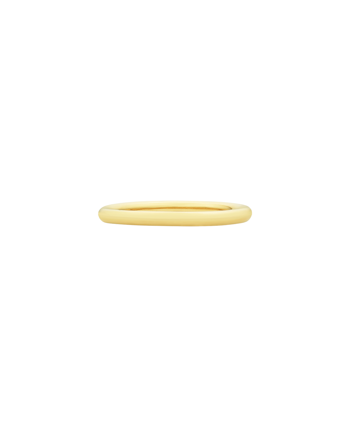 A clearcut of the smooth, curved Selma stacking ring in gold.