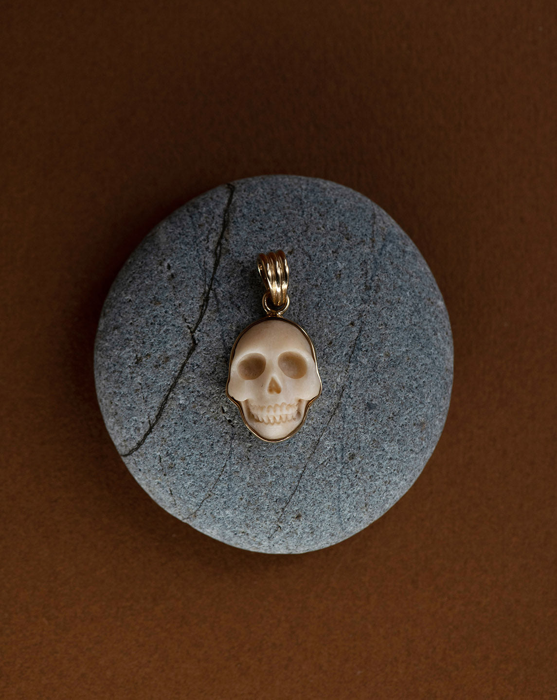 Skull Charm - 22k Gold Vermeil