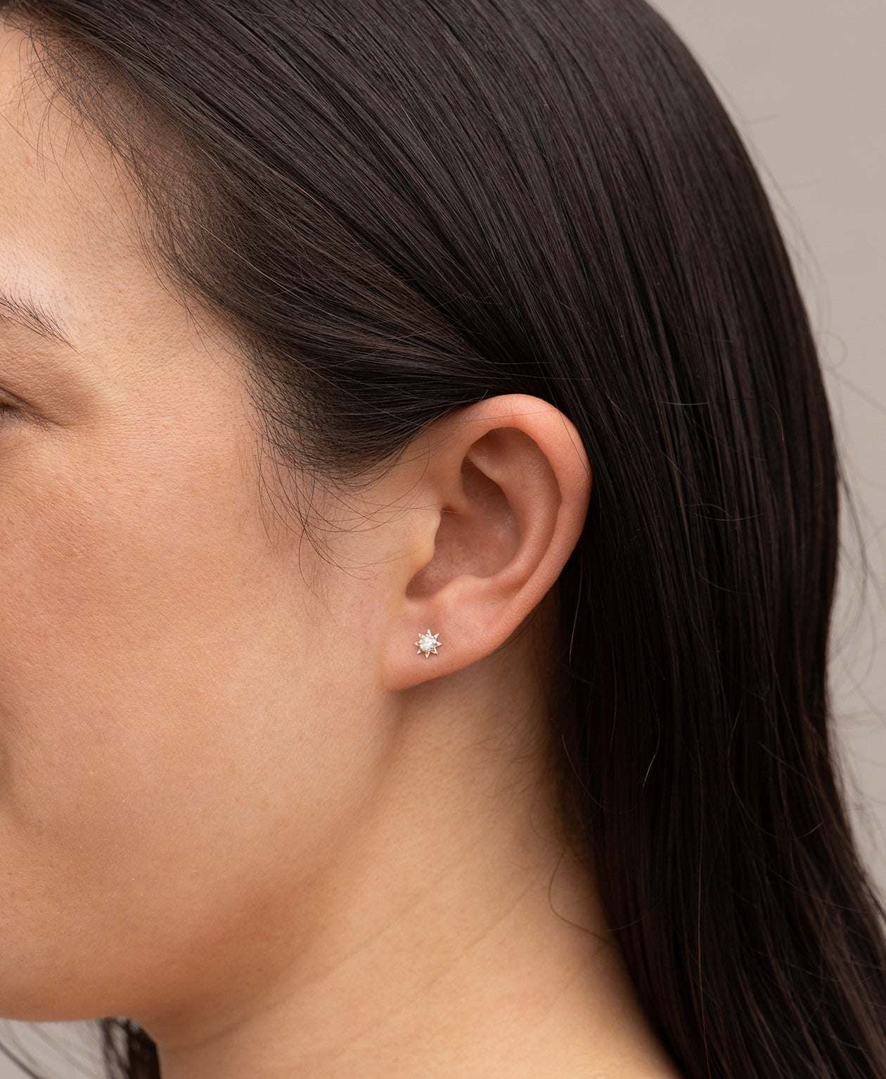 Stella Earrings - 925 Sterling Silver, White Zircon