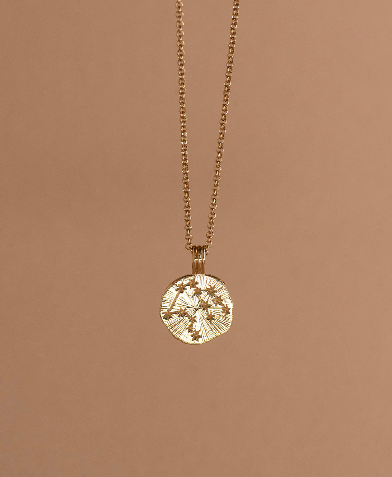 Sun in Aquarius Necklace - 22k Gold Vermeil