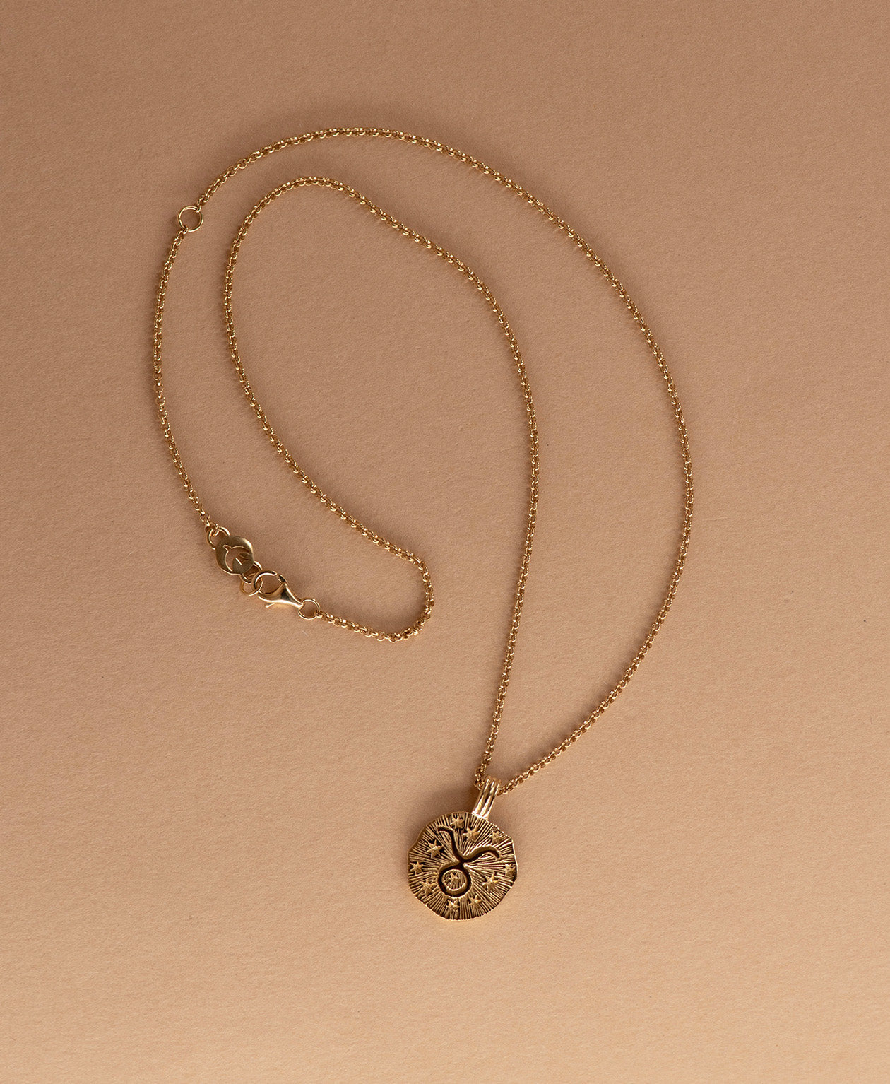 Sun in Taurus Necklace - 22k Gold Vermeil