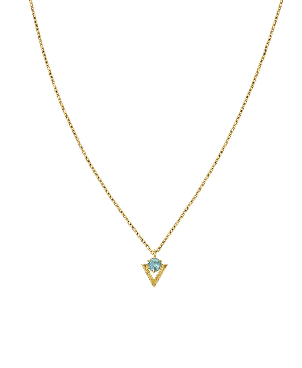 Violet Necklace - 22k Gold Vermeil, Blue Apatite