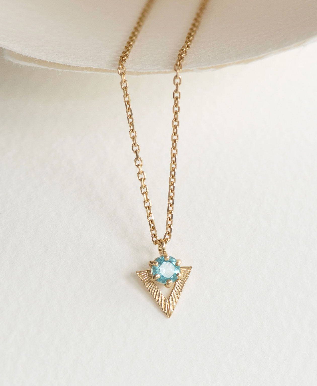 Violet Necklace - 22k Gold Vermeil, Blue Apatite