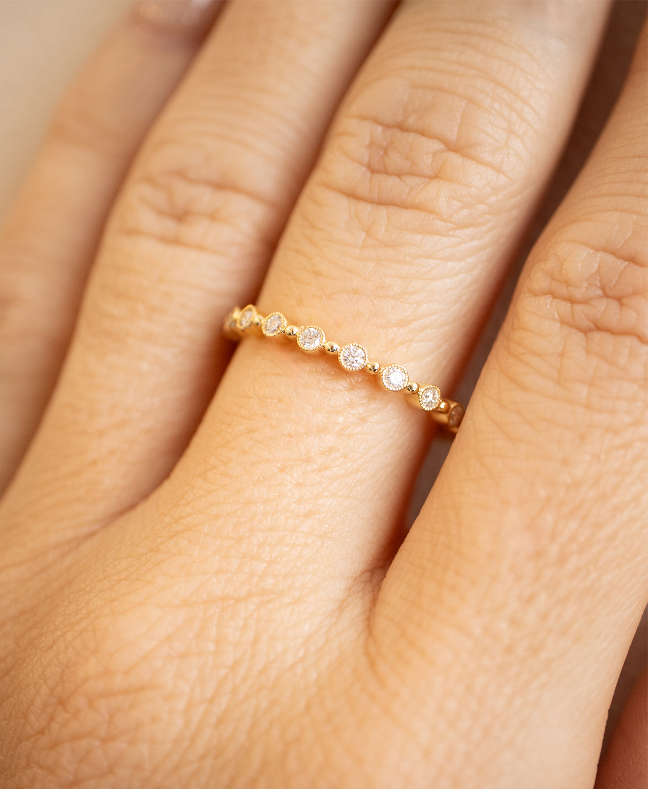 Unity Band 1.5mm - 18k Yellow Gold, Diamond