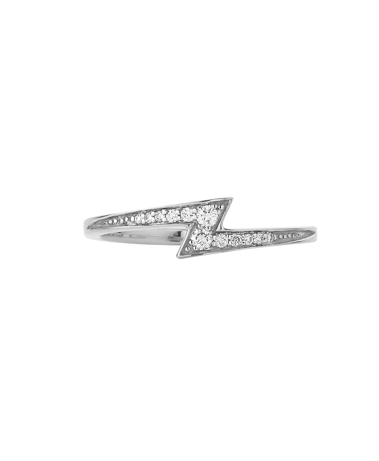 Zap Ring - 9k White Gold, Diamond