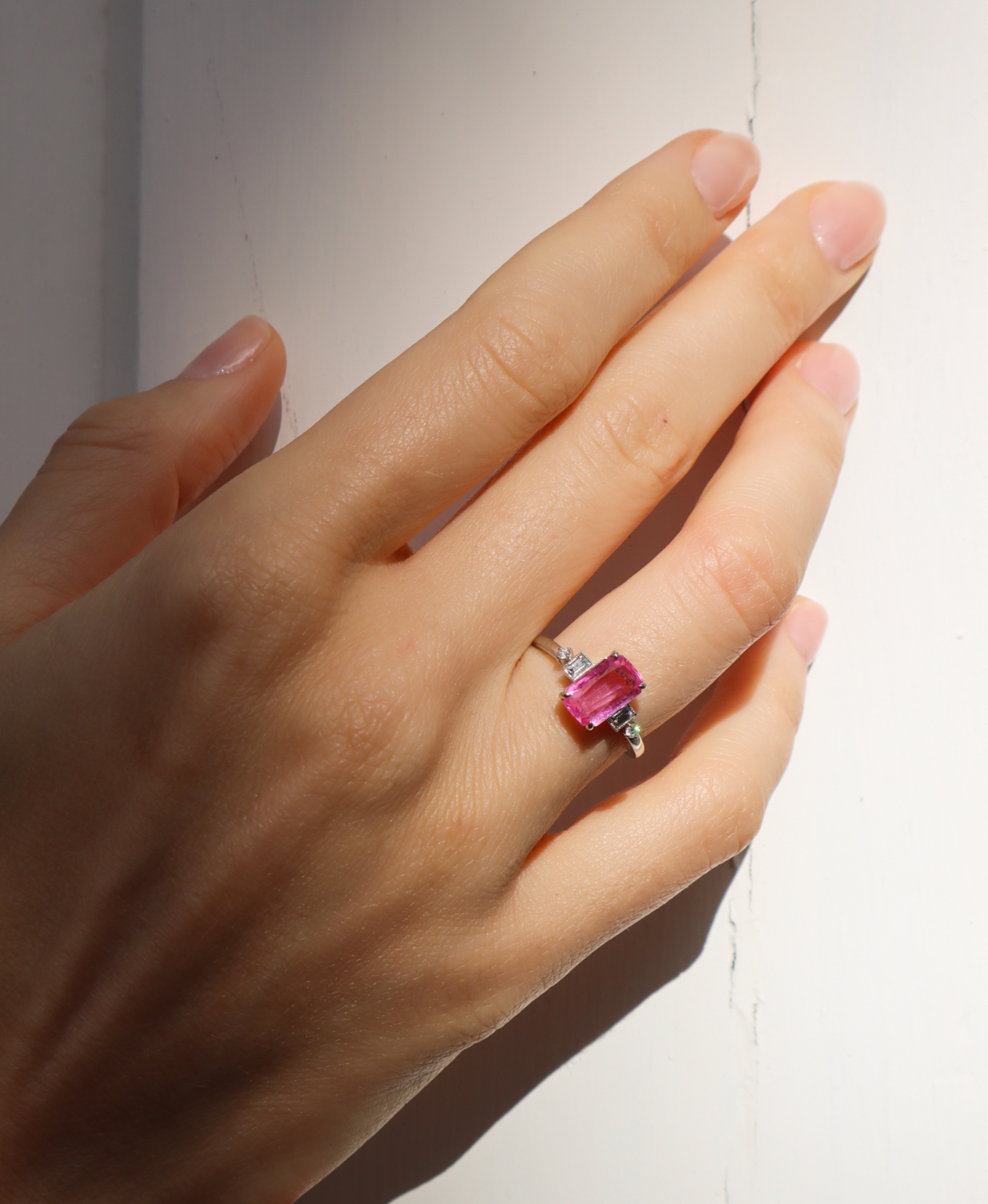 One of a Kind 301 - Platinum, Pink Sapphire