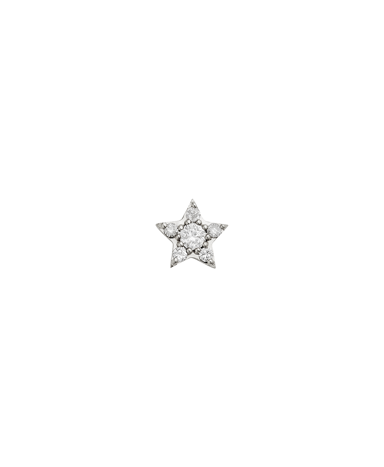 Alcyone Single Stud - 9k White Gold, Diamond