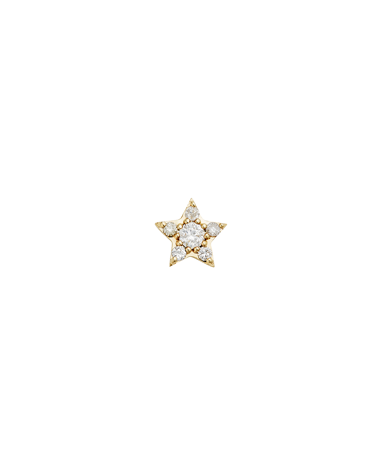 Alcyone Single Stud - 9k Yellow Gold, Diamond
