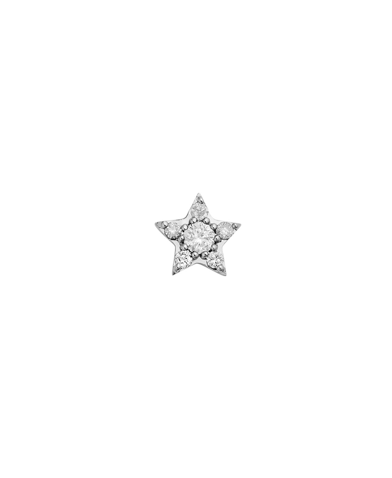 Alcyone Single Stud - 9k White Gold, Diamond