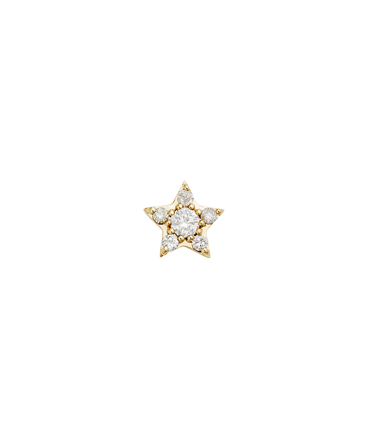 Alcyone Single Stud - 9k Yellow Gold, Diamond