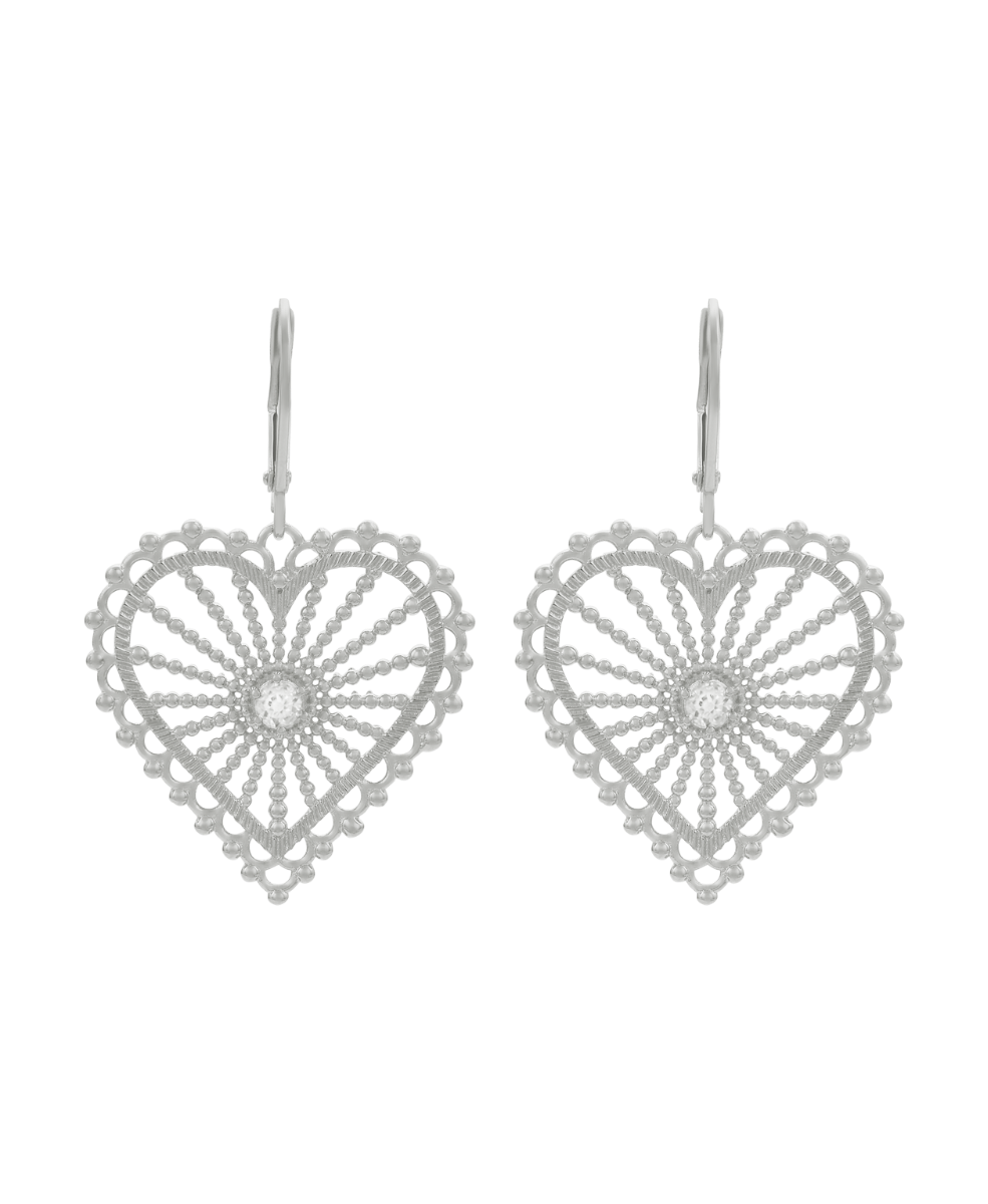 Amor Earrings - 925 Sterling Silver, White Zircon