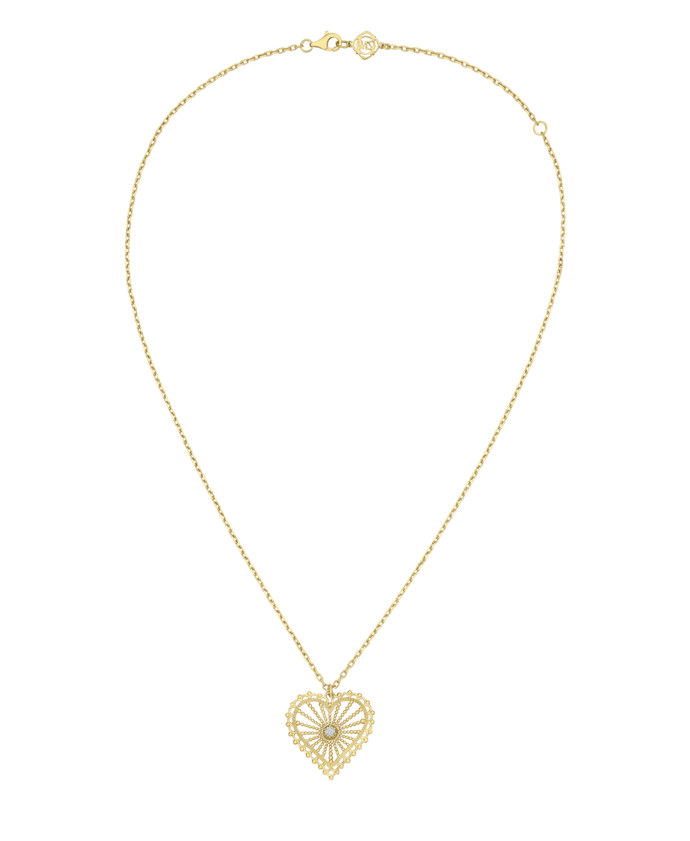 Amor Necklace - 22k Gold Vermeil, White Zircon