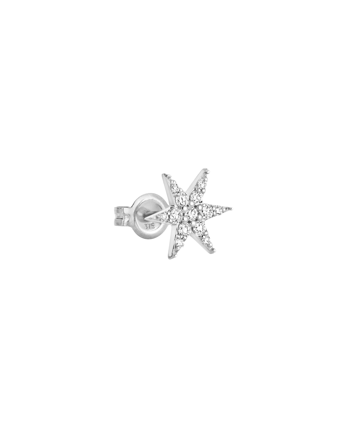 Mini Anahata Single Stud - 9k White Gold, Diamond