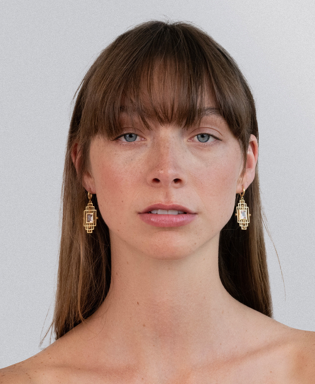 Bliss Earrings - 22k Gold Vermeil, Rose Quartz
