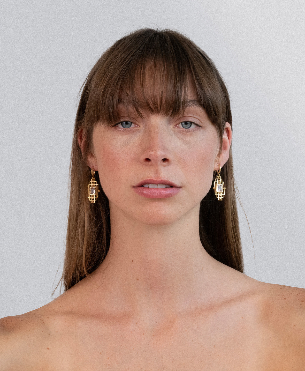 Bliss Earrings - 22k Gold Vermeil, Rose Quartz