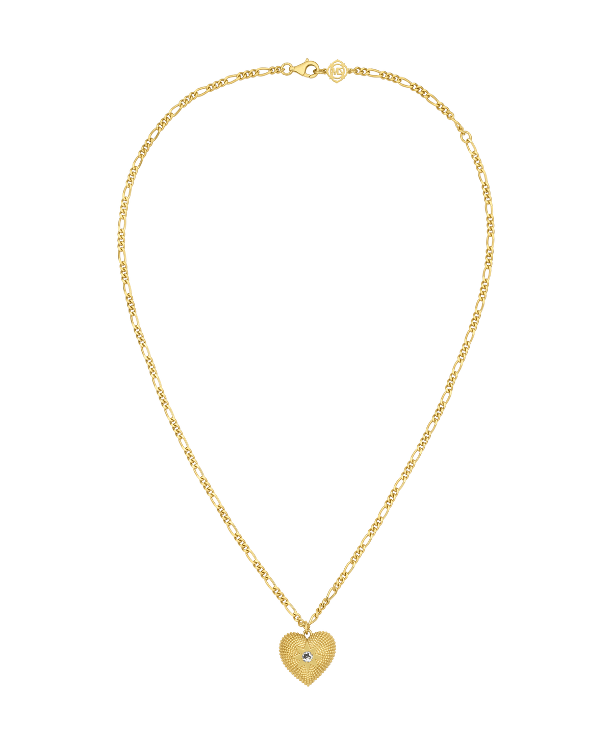 Brave Heart Necklace - 22k Gold Vermeil, Aquamarine | Zoë & Morgan UK