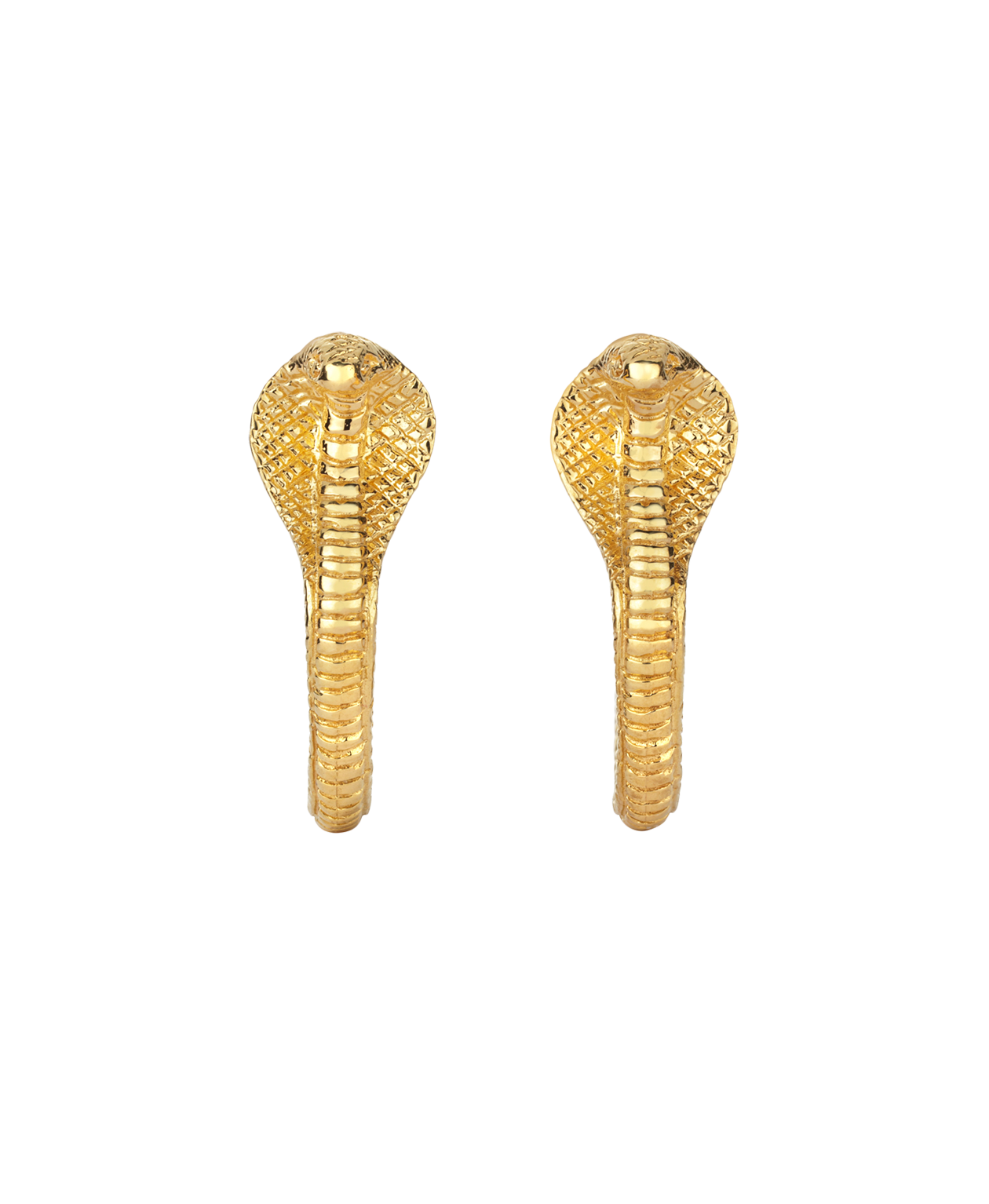 Cobra Hoop Earrings - 22k Gold Vermeil