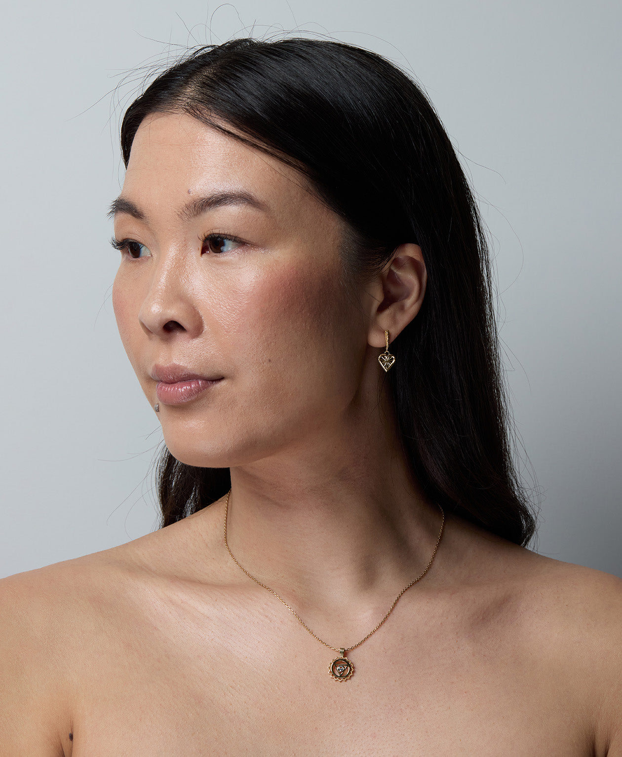 Communication Chakra Necklace - 9k Yellow Gold