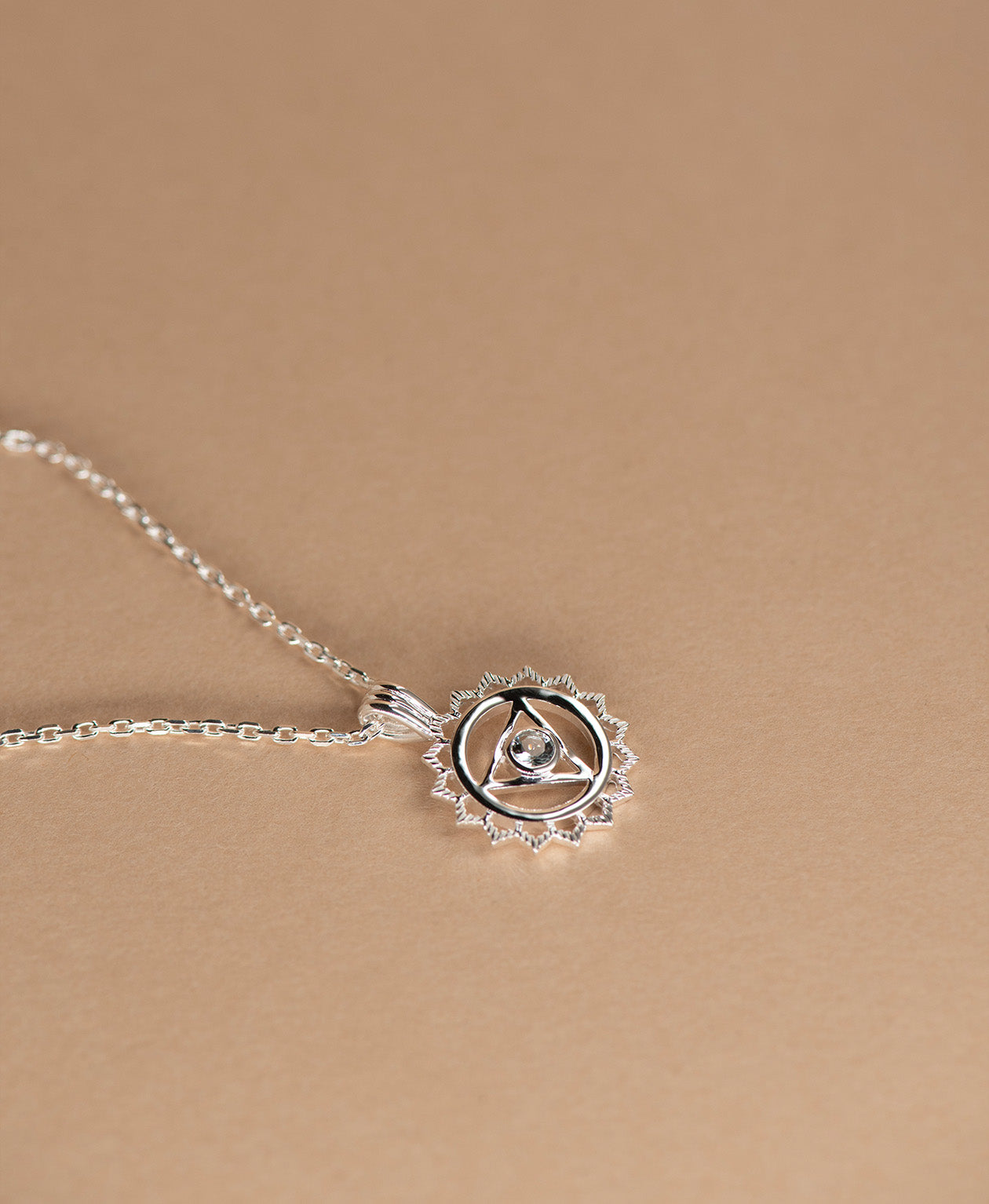 Communication Chakra Necklace - 925 Sterling Silver