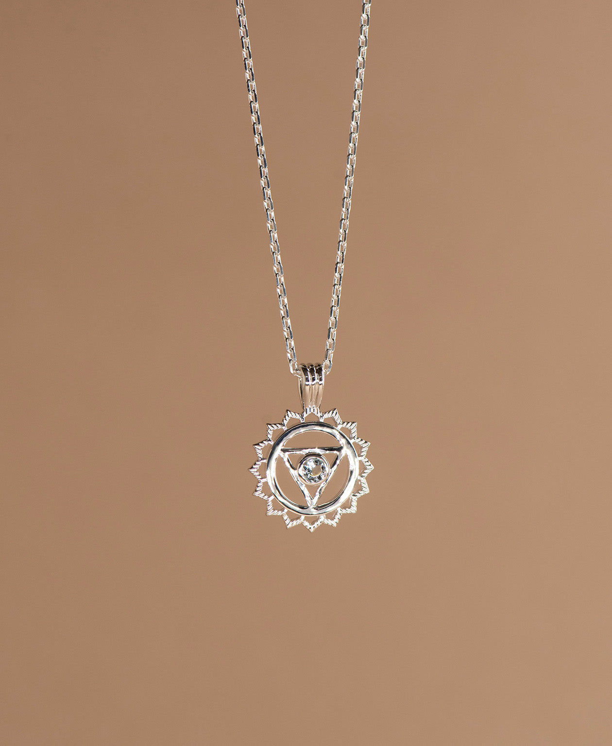 Communication Chakra Necklace - 925 Sterling Silver