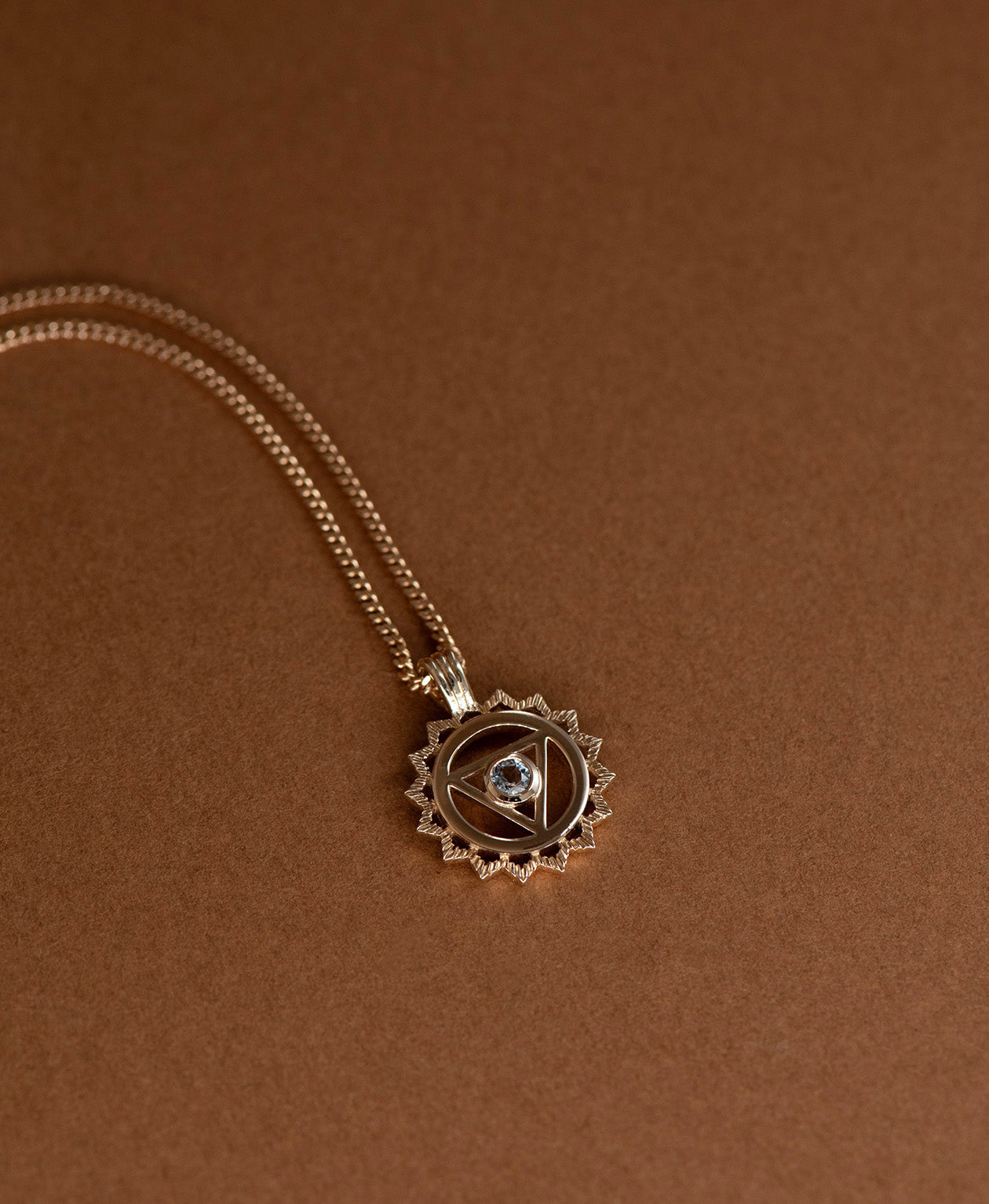 Communication Chakra Necklace - 9k Yellow Gold